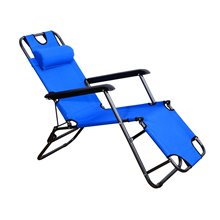 Silla tumbona Azul Outsunny