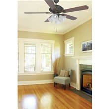 Ventilador marrón con luz CORSO de Faro