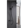 Columna de ducha termost&aacute;tica negro mate Imex Londres