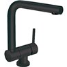 Grifo de fregadero Abatible Negro TRES