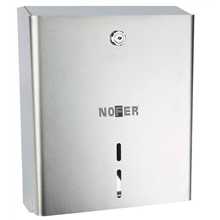 Dispensador de papel industrial rectangular acero brillo NOFER