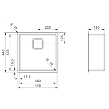 Fregadero Texas 40x40 Inox Galindo