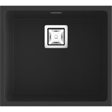 Fregadero de 1 cuba Negro Liso Poalgi 50 x 45cm
