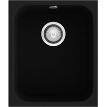 Fregadero de 1 cuba Negro Poalgi 38 x 44,5cm