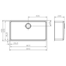 Fregadero Ohio 80x42 Inox Galindo