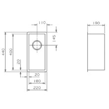 Fregadero Ontario 18x40 Inox Galindo