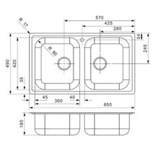 Fregadero Centurio L20 rectangular Galindo