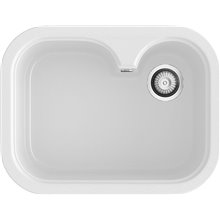 Fregadero de 1 cuba Blanco 63,5 x 49cm Rubi Basic Poalgi