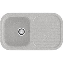 Fregadero de 1 cuba con escurridor Metalizado 81 x 48,5cm Coral Basic Poalgi