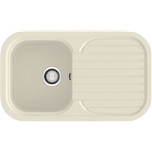 Fregadero de 1 cuba con escurridor Pergamón 81 x 48,5cm Coral Basic Poalgi