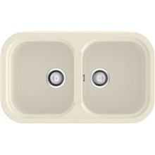Fregadero de 2 cubas Pergamón 81 x 48,5cm Esmeralda Basic Poalgi