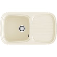 Fregadero de 1 cuba con escurridor Pergamón 88 x 50,5cm Diamante Basic Poalgi 