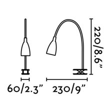 Aplique pinza LOKE-2 LED cromo Faro