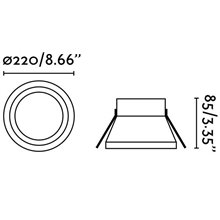 Lámpara empotrable SON-2 LED luz natural Ø22cm Faro