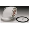Accesorios calderas de condensaci&oacute;n curva coaxial 90&ordm; + brida + toma muestras 60/100 FERROLI