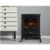 Chimenea el&eacute;ctrica de pie 42,5x28x54cm negra Homcom