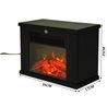 Chimenea el&eacute;ctrica de pie 34x17x25cm negra Homcom