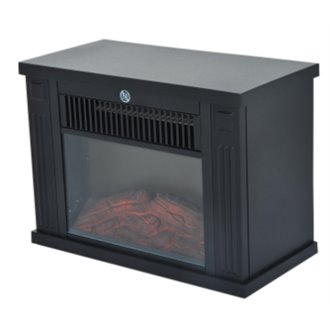 Chimenea el&eacute;ctrica de pie 34x17x25cm negra Homcom