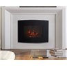 Chimenea el&eacute;ctrica de pared negra Homcom