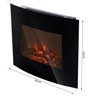 Chimenea el&eacute;ctrica de pared negra Homcom