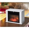 Chimenea el&eacute;ctrica de pie 34x17x25cm blanca Homcom
