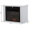 Chimenea el&eacute;ctrica de pie 34x17x25cm blanca Homcom