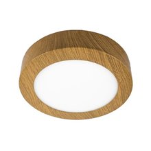 Plafón LED redondo Ø17x4cm 12W madera