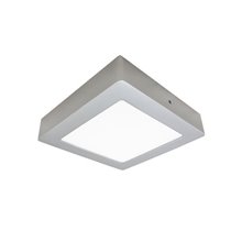 Plafón LED cuadrado 17,5x17,5x4cm 12W plata