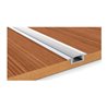Perfil Tira LED rectangular aluminio 1 metro pesta&ntilde;as
