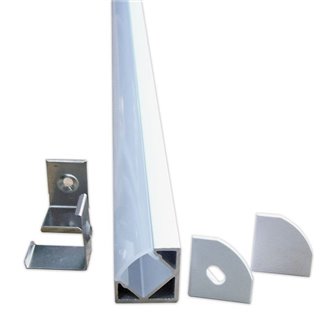 Perfil Tira LED angular aluminio 2 metros