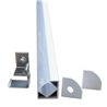 Perfil Tira LED angular aluminio 2 metros