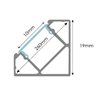 Perfil Tira LED angular aluminio 2 metros