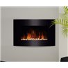 Chimenea el&eacute;ctrica de pared 65x11,2x52cm negra Homcom