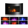 Chimenea el&eacute;ctrica de pared 65x11,2x52cm negra Homcom