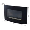 Chimenea el&eacute;ctrica de pared 65x11,2x52cm negra Homcom