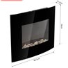 Chimenea el&eacute;ctrica de pared regulador de brillo 88,5x13,5x56cm negra Homcom
