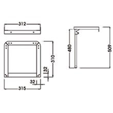 Lavadero de pila con escurridero 60x40cm TEGLER