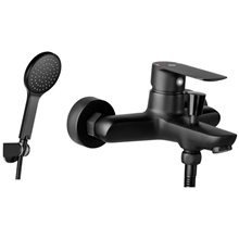 Conjunto grifería de ducha y bañera Cassio negro de GME