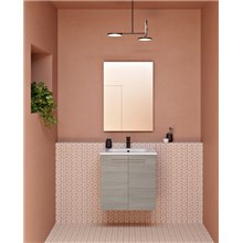 Conjunto de baño mueble 2 puertas+lavabo+espejo 50cm Street Royo