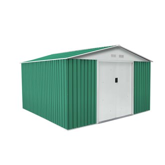 Caseta met&aacute;lica 11,95m&sup2; bedford verde Gardiun