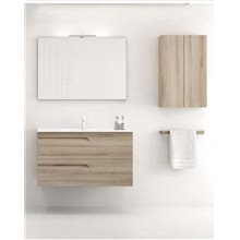 Mueble de baño 2 cajones con lavabo cerámico de fondo reducido Vitale Royo