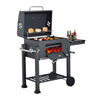 Barbacoa con ruedas y estantes - Outsunny