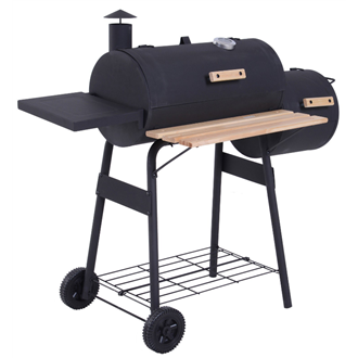 Barbacoa ahumadora con ruedas - Outsunny