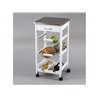 Carro de cocina blanco y metal