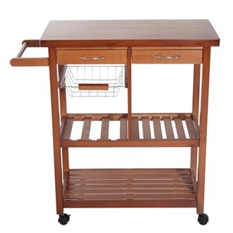 Carro de cocina madera natural