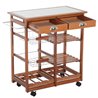 Carro de cocina madera y cer&aacute;mica
