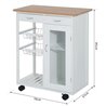 Carro de cocina completo madera blanco