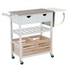 Carro de cocina extensible madera blanco