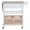 Carro de cocina extensible madera blanco
