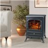 Chimenea el&eacute;ctrica vertical negra Homcom